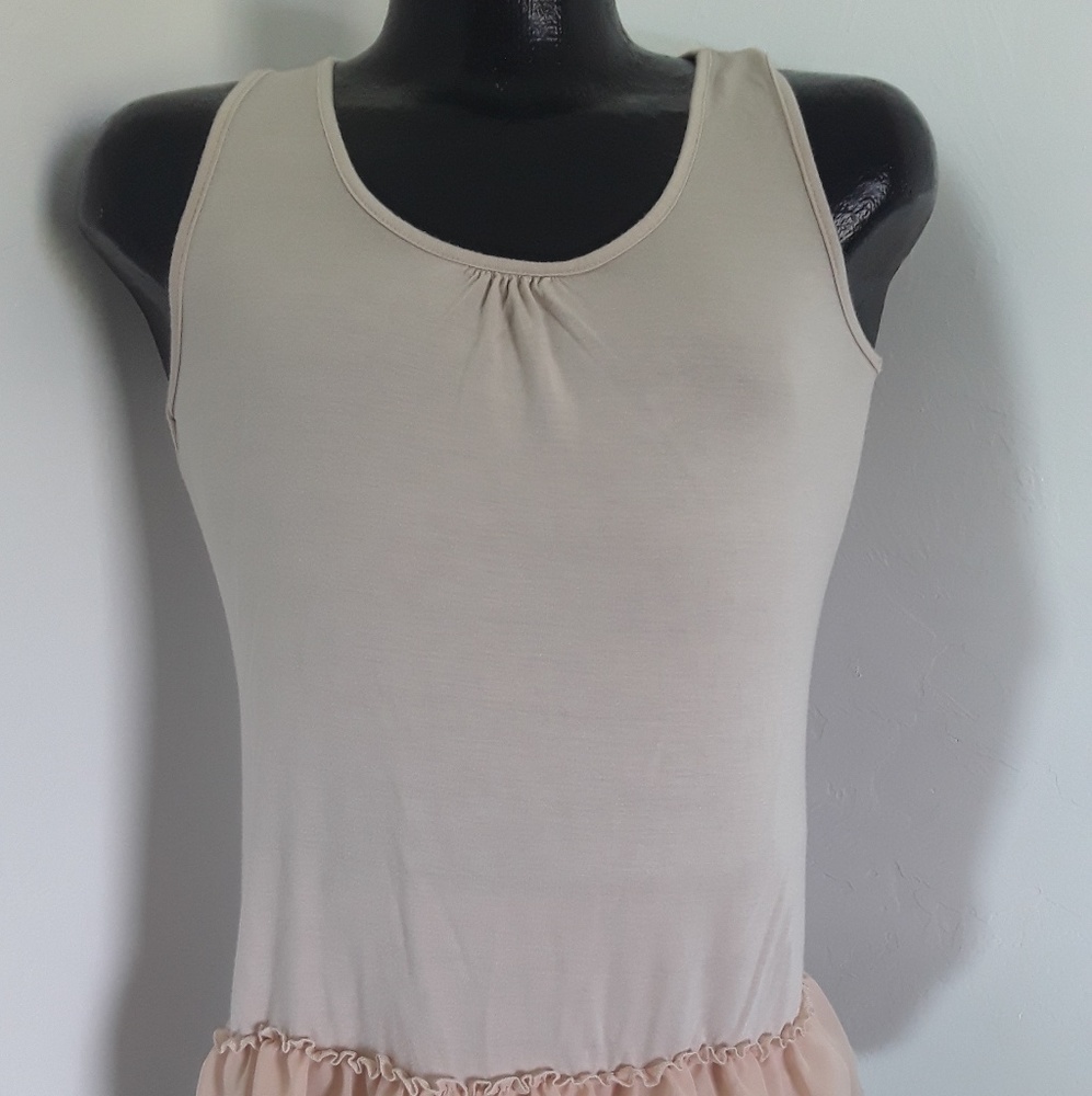 A'reve cream top blouse sleeves lace women size M
